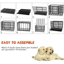 Load image into Gallery viewer, LEMBERI 48/38 inch Heavy Duty Indestructible Dog Crate.
