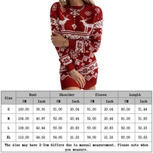 Load image into Gallery viewer, Christmas Sweater Dress for Women Winter Round Neck
