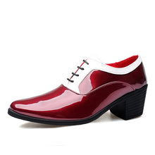 Load image into Gallery viewer, Glitter Leather Men Dress Shoes Fashion Red Mirror Luxury Shoes
