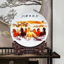 Load image into Gallery viewer, 20CM Chinese Style Ceramic Decorative Plate Arrangement Wobble Plate Living Room
