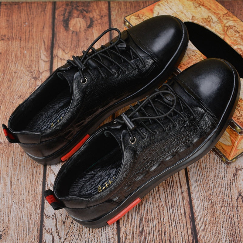 Fashion Men's Sneakers NEW Arrivals Cowhide Cow Leather Sports Shoes