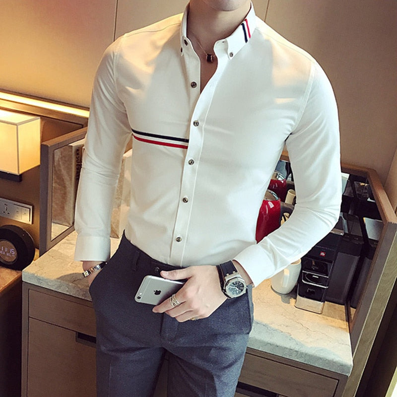 Brand Clothing Male Spring High Quality Long Sleeve Shirts