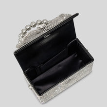 Load image into Gallery viewer, Fashion Diamonds Bow Box Evening Bag Designer Rhinestone Beading Women Handbags
