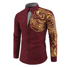 Load image into Gallery viewer, Men&#39;s Brand Shirt Men&#39;s Gold High Quality Long Sleeve Shirt
