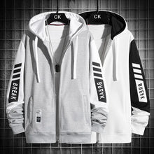 Load image into Gallery viewer, Splicing Zipper Coat Casual Fashion Hooded Jacket New Oversized Men&#39;s Designer Clothes
