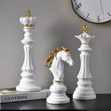 Load image into Gallery viewer, NORTHEUINS 3 Pcs/Set Resin International Chess Figurine Modern Interior Decor
