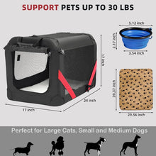 Load image into Gallery viewer, Warm Blanket Foldable Bowl and Washable Pad for two cats &amp; medium dog carrier.
