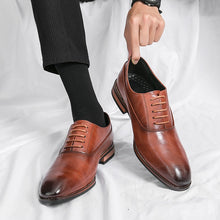 Load image into Gallery viewer, Men&#39;s  Casual Shoes, Pointed Oxford Leather Dress Shoes
