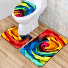 Load image into Gallery viewer, Rose Bath Mats Valentine&#39;s Day 3 Piece Bathroom Set
