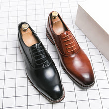 Load image into Gallery viewer, Men&#39;s  Casual Shoes, Pointed Oxford Leather Dress Shoes
