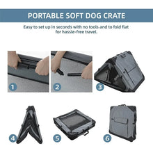 Load image into Gallery viewer, Petty care 36 Inch Collapsible Crate for Large Dogs, 4-Door Foldable
