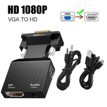 Load image into Gallery viewer, New VGA to HDMI-compatible Adapter For PC Laptop to HDTV Projector
