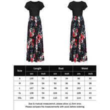 Load image into Gallery viewer, Women&#39;s  Summer Dress Bohemian Style Round Neck Maxi Dress
