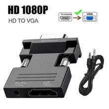 Load image into Gallery viewer, New VGA to HDMI-compatible Adapter For PC Laptop to HDTV Projector
