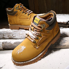 Load image into Gallery viewer, New Men&#39;s Genuine Leather Work Safety Boots Men&#39;s Warm Snow Boots
