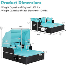 Load image into Gallery viewer, Long Reclining Chaise Lounge of 2 Pieces, 2 Foldable Side Panels, Thick Seat &amp; Back Cushions
