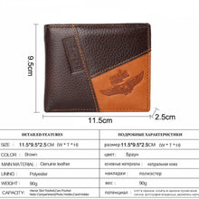 Load image into Gallery viewer, GUBINTU Genuine Leather Men Wallets Coin Pocket Zipper
