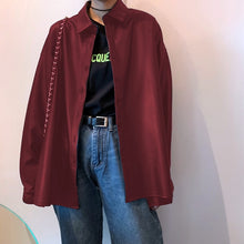 Load image into Gallery viewer, New chic Women oversized PU leather blouses Spring Autumn
