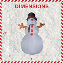 Load image into Gallery viewer, 20-Ft. Tall Pre-Lit Christmas Inflatable , Jolly Snowman
