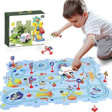 Load image into Gallery viewer, Children&#39;s Educational Puzzle Track Car Kids Logic Board Game Jigsaw
