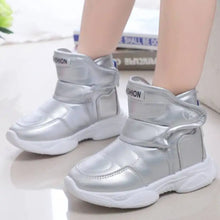 Load image into Gallery viewer, Snow Boots for Girls PU Leather Waterproof Thickening Plush Warm Cotton Shoes
