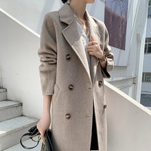 Load image into Gallery viewer, Winter New Cashmere Coat Women&#39;s Classic Double-breasted
