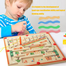 Load image into Gallery viewer, Children Wooden Magnetic Color and Number Maze Learning Education Toys
