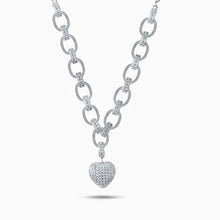 Load image into Gallery viewer, Stone fans Hip Hop Hollow Heart Pendant Necklace
