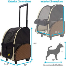 Load image into Gallery viewer, Pet Carrier Toys for Dog Airline Approved Rolling Pet Travel Carrier
