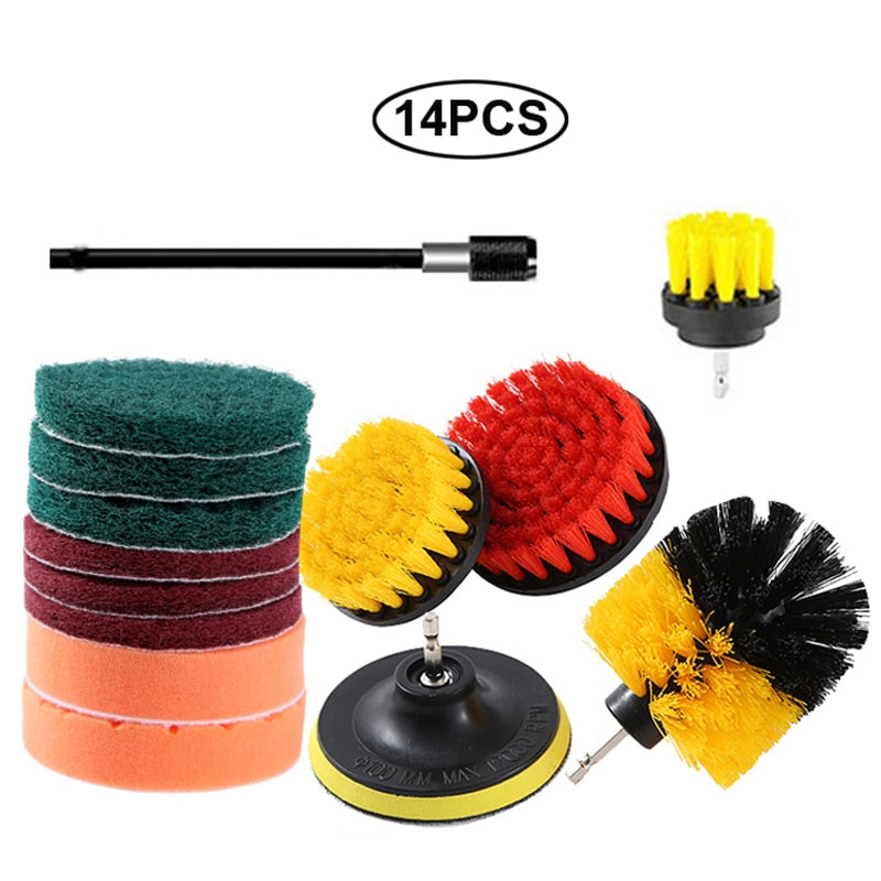 UNTIOR Power Scrubber Brush Set Car Polisher Bathroom Cleaning Kit - sunnydayhomedecorboutique