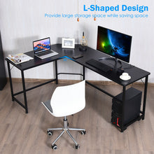 Load image into Gallery viewer, L Shaped Desk Corner Computer Desk PC Laptop Gaming Table Workstation - sunnydayhomedecorboutique
