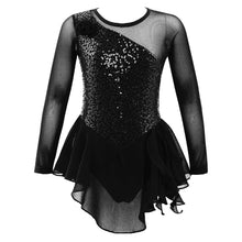 Load image into Gallery viewer, Girls Rhinestone Long Sleeve Gymnastic Leotard
