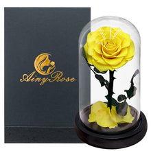 Load image into Gallery viewer, Roses In Glass Dome 5 Flower Heads Rose
