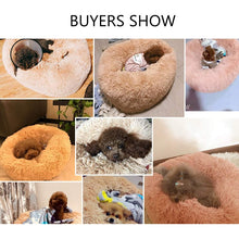 Load image into Gallery viewer, Donut Cat Bed Round Plush Pet Bed for Cats Dogs
