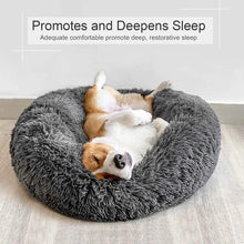 Load image into Gallery viewer, Donut Dog Bed Warm Soft Long Plush Pet Cushion - sunnydayhomedecorboutique
