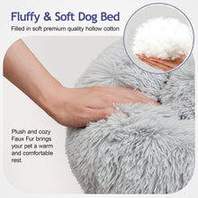 Load image into Gallery viewer, Donut Dog Bed Warm Soft Long Plush Pet Cushion - sunnydayhomedecorboutique
