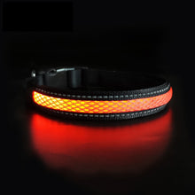 Load image into Gallery viewer, Nylon Dog Collar Flash Night Safety LED Glow Waterproof Dog Harness - sunnydayhomedecorboutique
