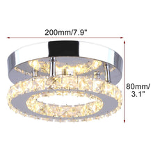 Load image into Gallery viewer, Modern LED Crystal Chandelier Lighting Mirror Rings  Ceiling Lamp - sunnydayhomedecorboutique
