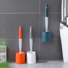 Load image into Gallery viewer, Silicone Toilet Brush For WC Accessories Add Detergent Toilet Brush Wall-Mounted
