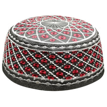 Load image into Gallery viewer, India Red Black Kippah Muslim Prayer Caps For Men
