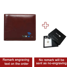 Load image into Gallery viewer, Smart Anti-lost Wallet -compatible Leather Short Credit Card Holders Male
