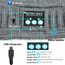 Load image into Gallery viewer, Bluetooth Beanie V5.0 Bluetooth Hat Wireless Earphone
