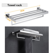 Load image into Gallery viewer, Bathroom Hardware Set Bathroom Accessories Black Robe Hook Towel
