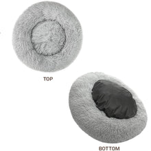 Load image into Gallery viewer, Donut Dog Bed Warm Soft Long Plush Pet Cushion - sunnydayhomedecorboutique
