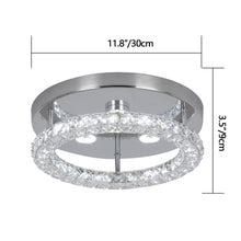 Load image into Gallery viewer, Modern LED Crystal Chandelier Lighting Mirror Rings  Ceiling Lamp - sunnydayhomedecorboutique
