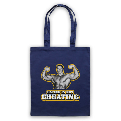 ARNOLD SCHWARZENEGGER EATING UNOFFICIAL NOT CHEATING TOTE BAG - sunnydayhomedecorboutique