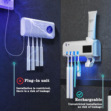 Load image into Gallery viewer, Toothbrush Holder Toothpaste Dispenser Solar Energy Bathroom
