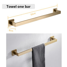 Load image into Gallery viewer, Bathroom Hardware Set Bathroom Accessories Black Robe Hook Towel
