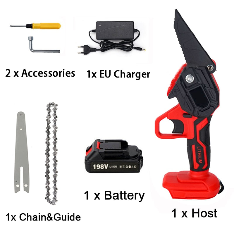 6 Inch Removable Mini Pruning Electric Chainsaw