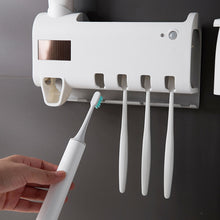 Load image into Gallery viewer, Toothbrush Holder Toothpaste Dispenser Solar Energy Bathroom
